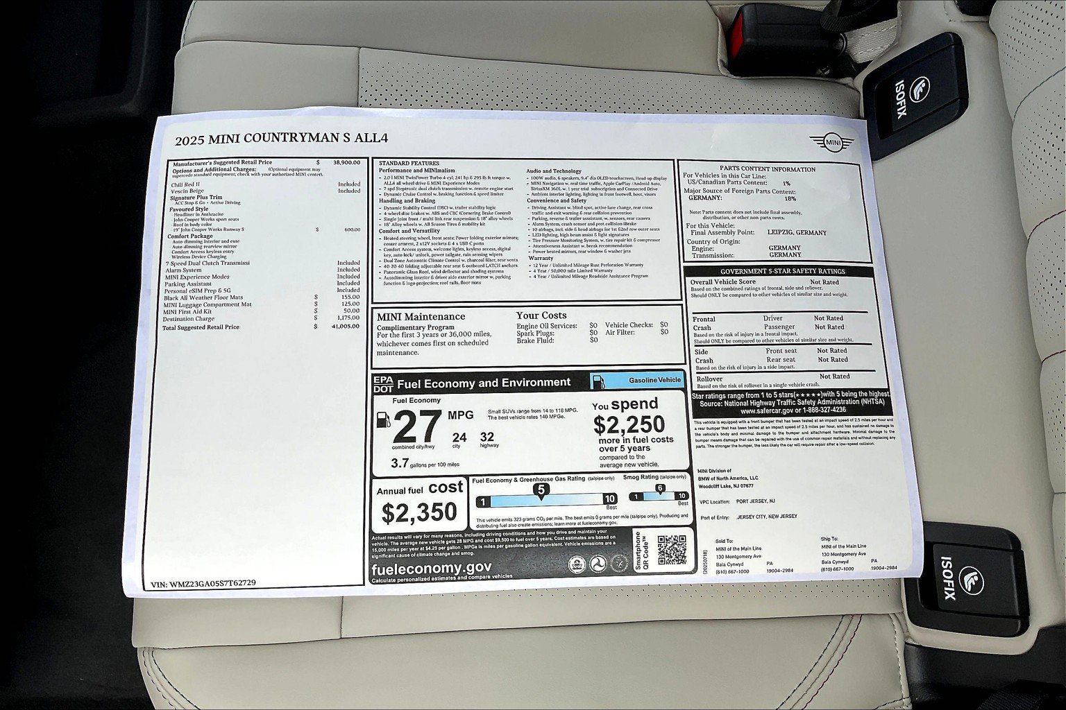 Certified 2025 MINI Cooper Countryman S AWD/4WD image 14