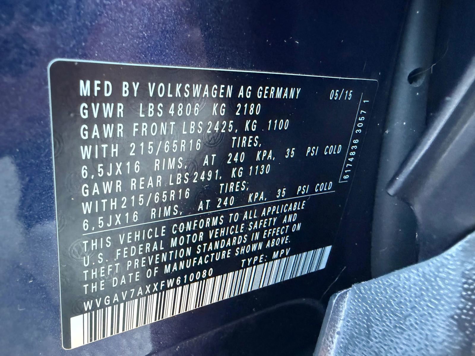 Used 2015 Volkswagen Tiguan S FWD image 35