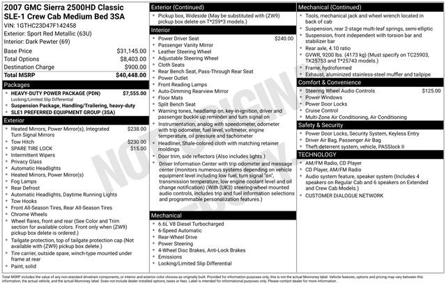 Used 2007 GMC Sierra 2500 SLE w/ Heavy-Duty Power Package RWD image 27