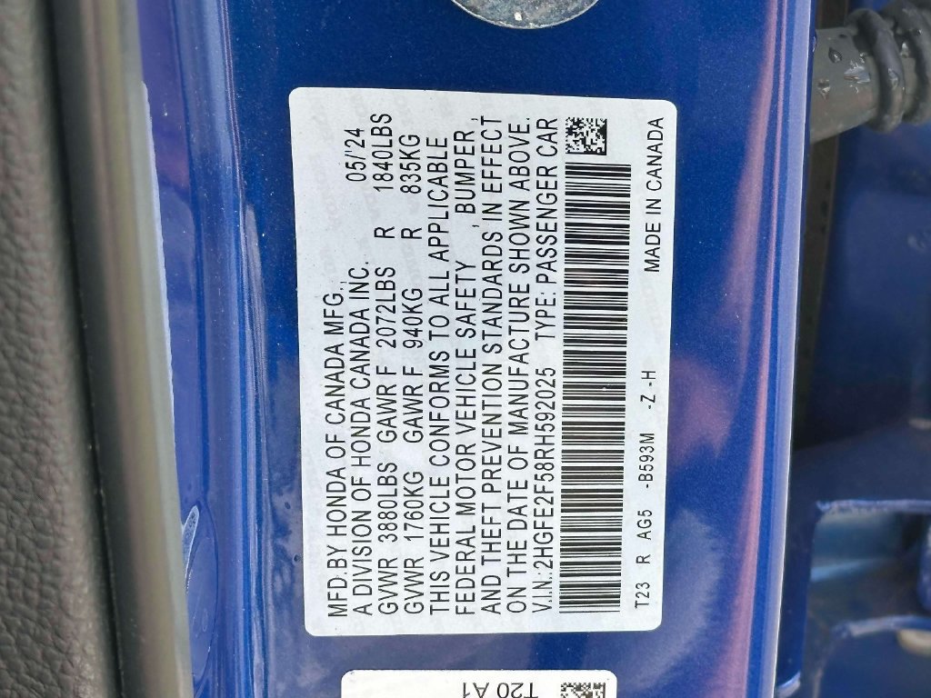 Certified 2024 Honda Civic Sport image 28