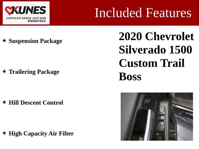 Used 2020 Chevrolet Silverado 1500 Custom Trail Boss w/ Custom Convenience Package AWD/4WD image 3