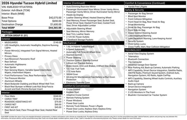 New 2026 Hyundai Tucson Limited AWD/4WD image 4