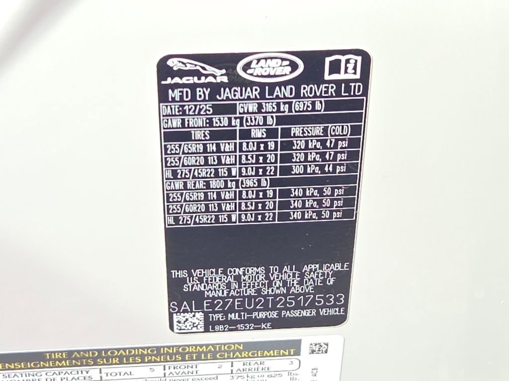 New 2026 Land Rover Defender 110 X-Dynamic SE AWD/4WD image 30