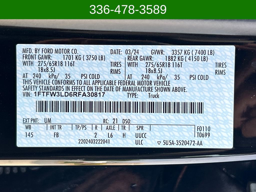 Used 2024 Ford F150 XLT w/ Equipment Group 302A MID image 10