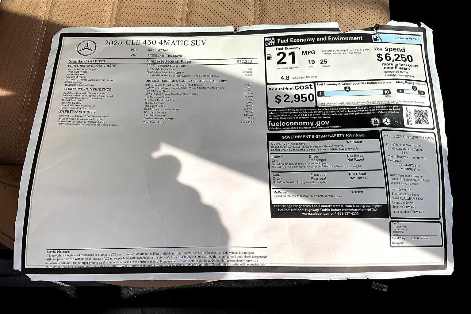 New 2026 Mercedes-Benz GLE 450 4MATIC image 22