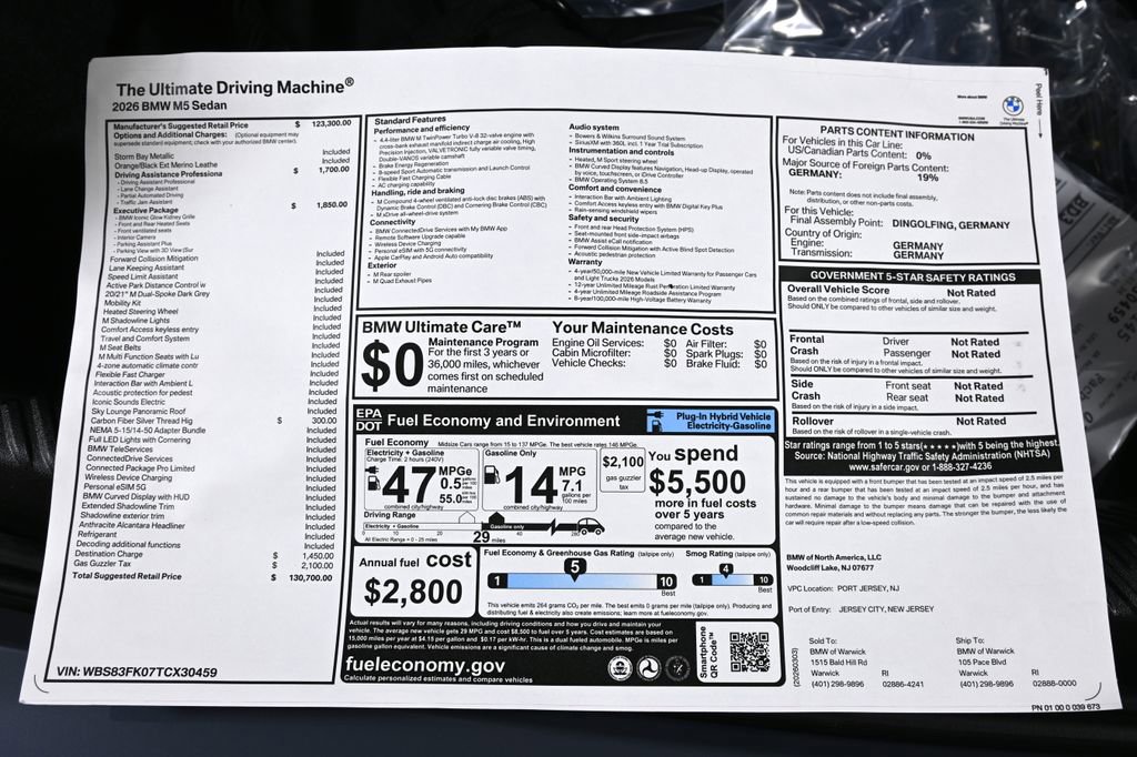 New 2026 BMW M5 w/ Executive Package AWD/4WD image 39