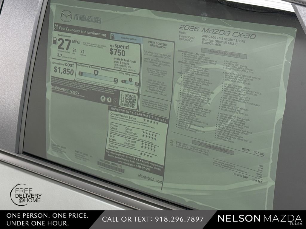 New 2026 MAZDA CX-30 AWD 2.5 S w/ Select Sport Pkg image 18