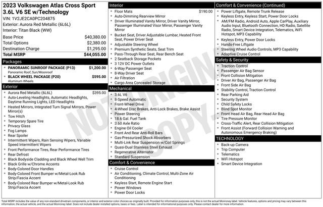 Used 2023 Volkswagen Atlas Cross Sport SE w/ Panoramic Sunroof Package FWD image 35