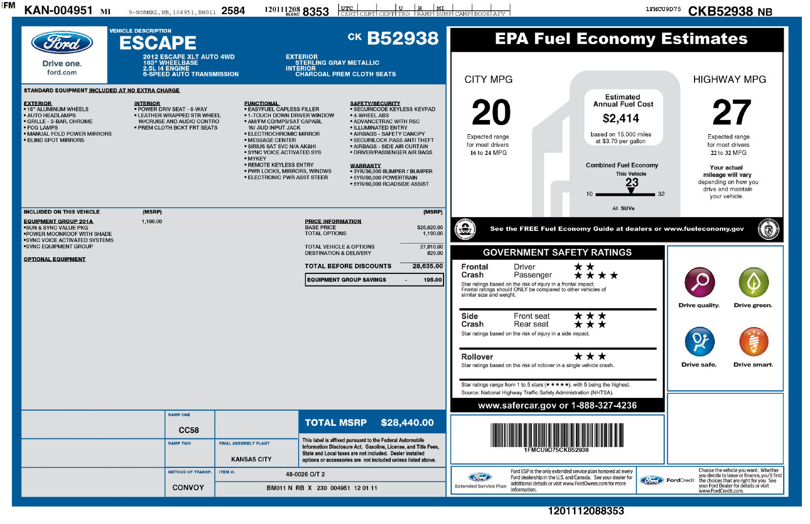 Used 2012 Ford Escape XLT AWD/4WD image 5