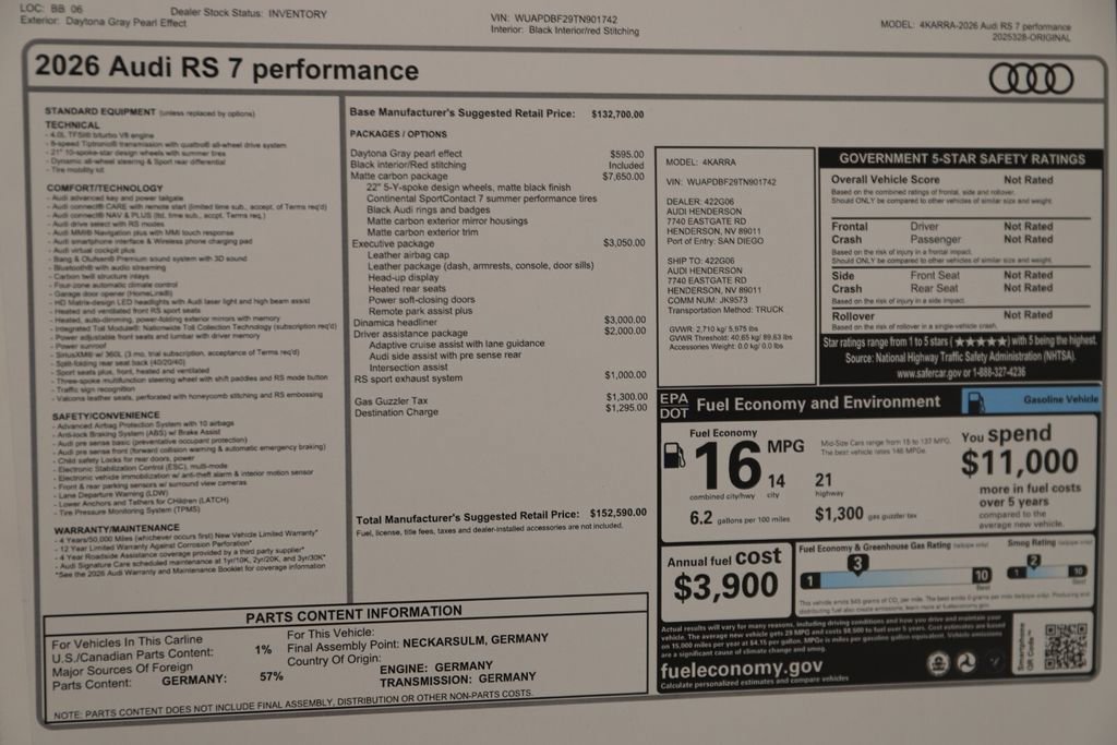 New 2026 Audi RS 7 Performance image 32