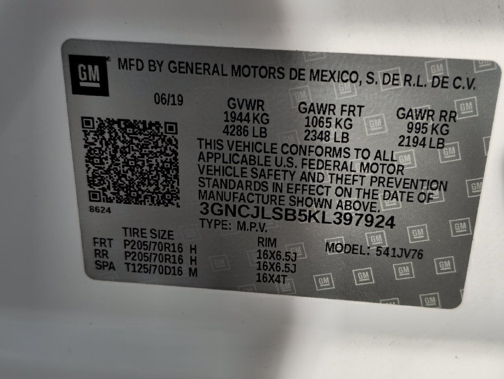 Certified 2019 Chevrolet Trax LT w/ LT Convenience Package FWD image 31