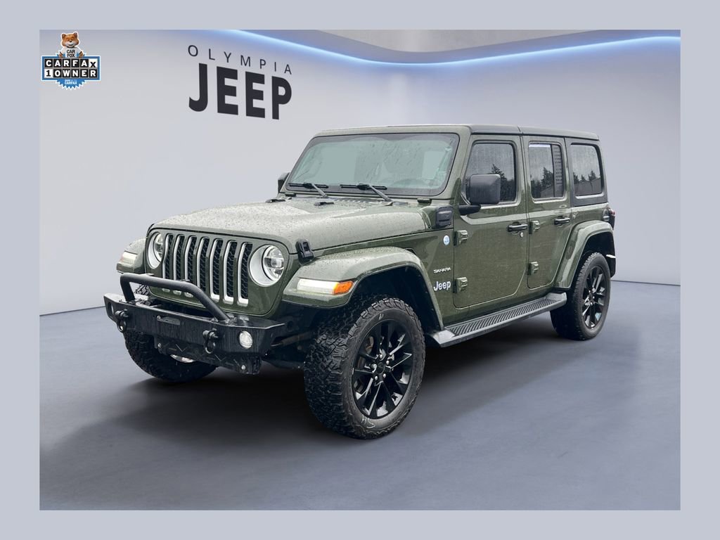 Certified 2022 Jeep Wrangler Unlimited Sahara 4xe w/ Cold Weather Group image 1