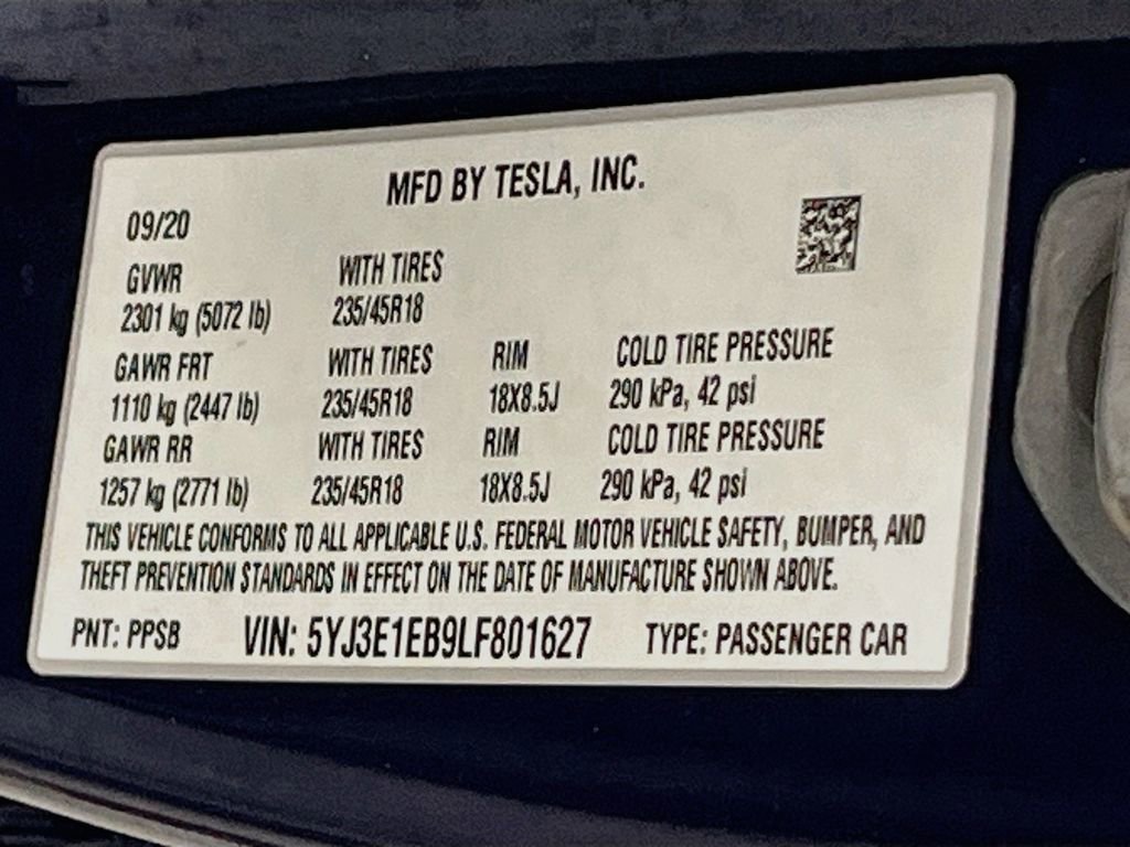 Used 2020 Tesla Model 3 Long Range AWD/4WD image 30