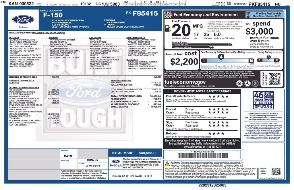 Certified 2023 Ford F150 XL w/ STX Appearance Package RWD image 3
