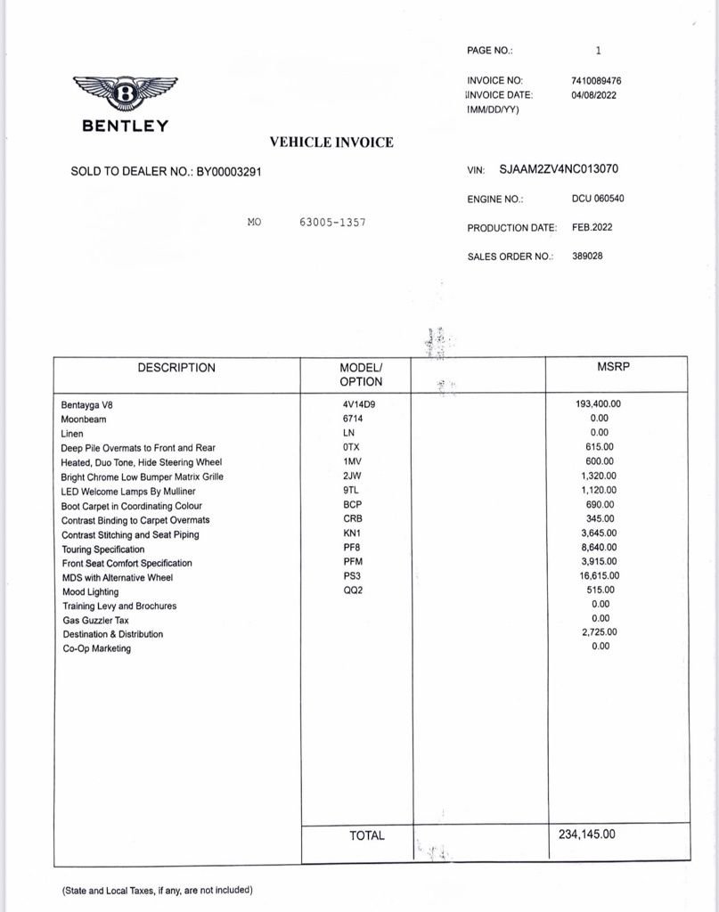 Used 2022 Bentley Bentayga image 2