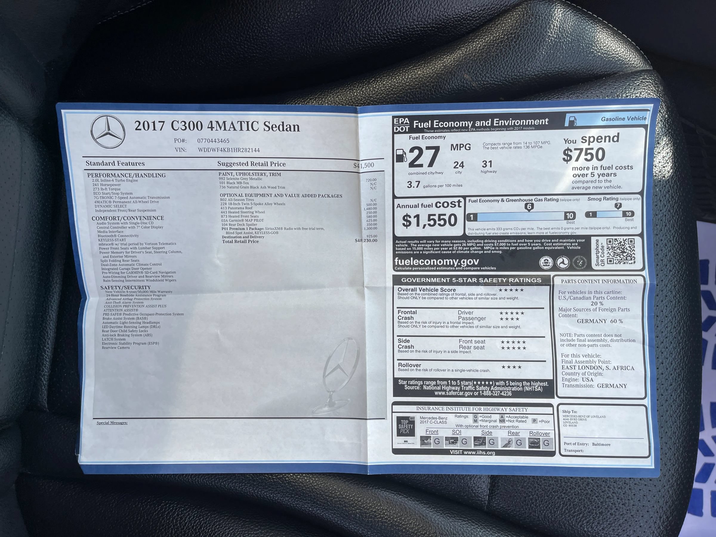 Used 2017 Mercedes-Benz C 300 4MATIC Sedan image 26