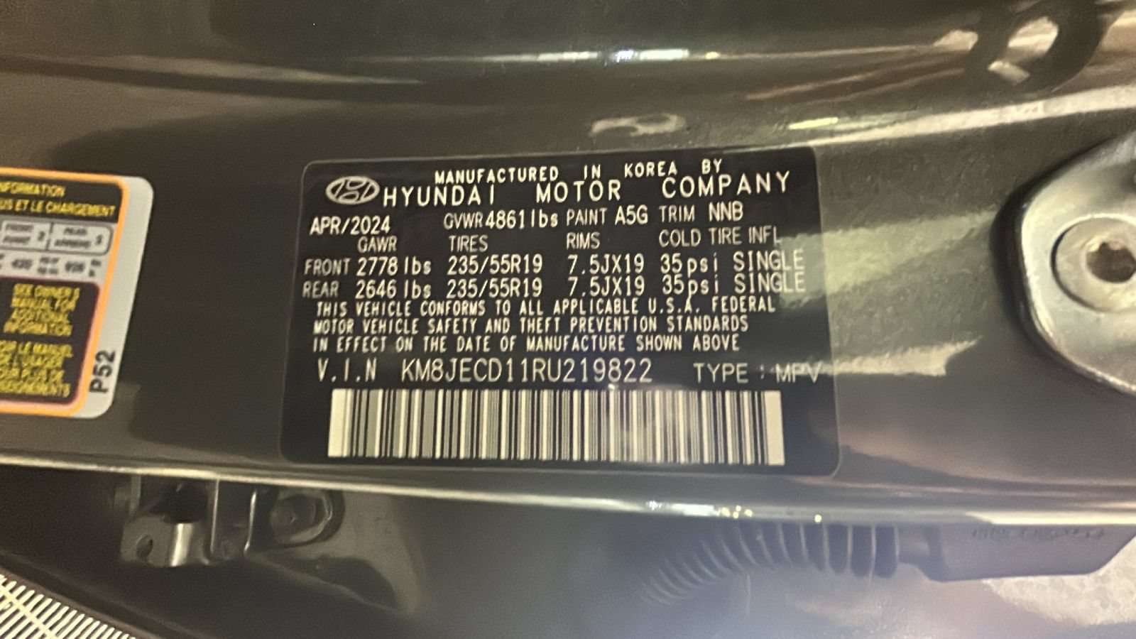 Certified 2024 Hyundai Tucson Limited AWD/4WD image 12
