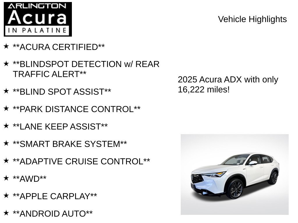Used 2025 Acura ADX A-Spec AWD/4WD image 7