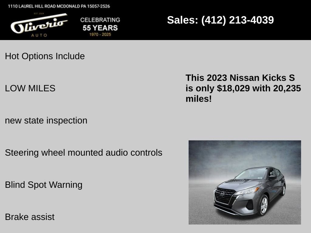 Used 2023 Nissan Kicks S w/ Interior Electronics Package image 5