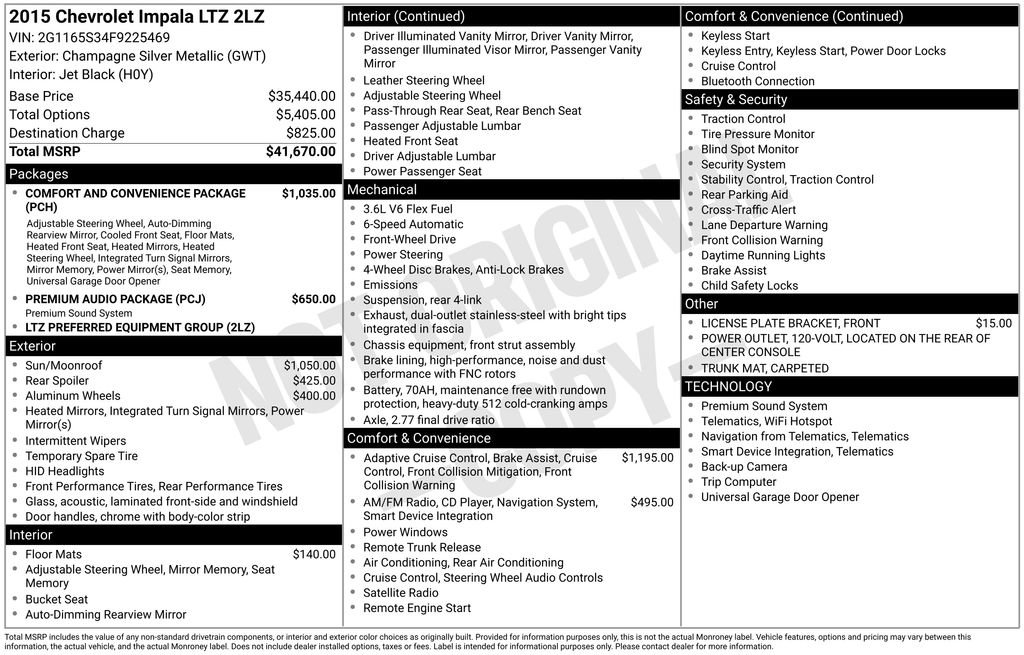 Used 2015 Chevrolet Impala LTZ image 32