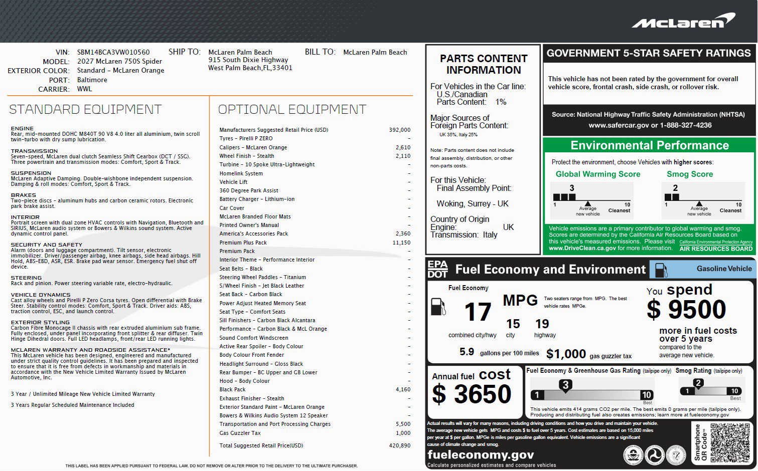 New 2027 McLaren 750S Spider RWD image 30