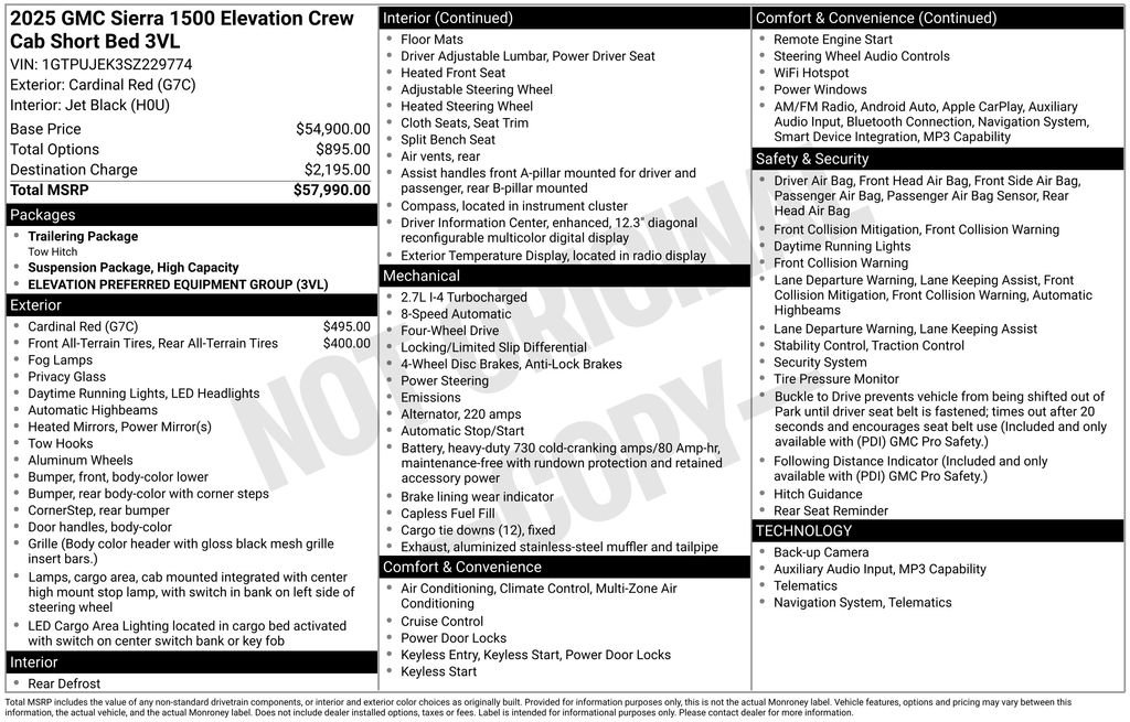 Used 2025 GMC Sierra 1500 Elevation image 2