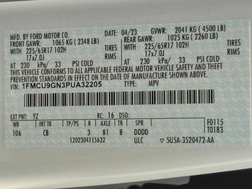 Used 2023 Ford Escape Active AWD/4WD image 53