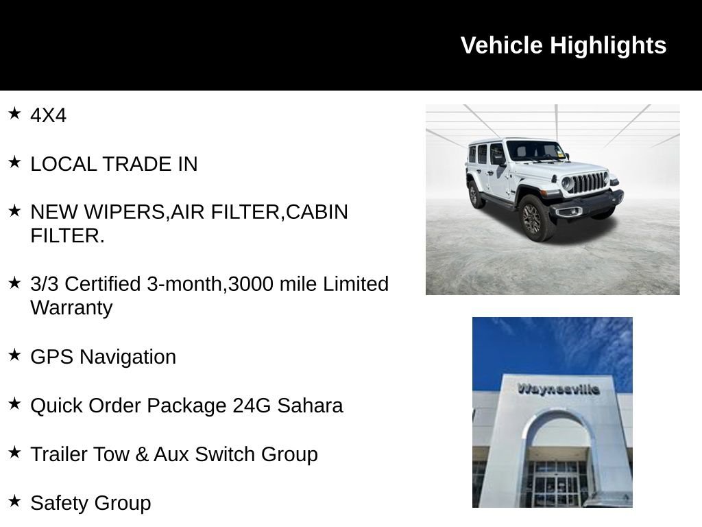Used 2025 Jeep Wrangler Sahara w/ Safety Group image 2