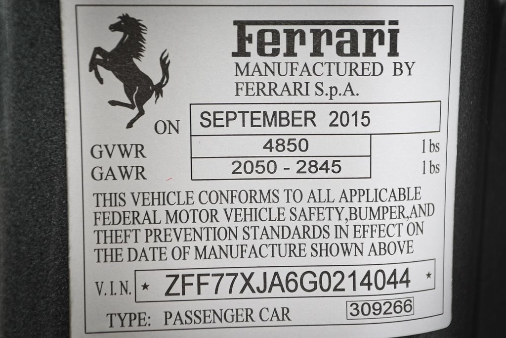 Certified 2016 Ferrari California T RWD image 49