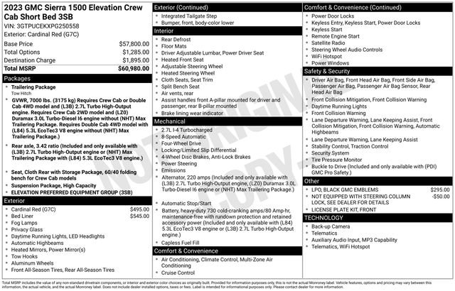 Used 2023 GMC Sierra 1500 Elevation AWD/4WD image 20