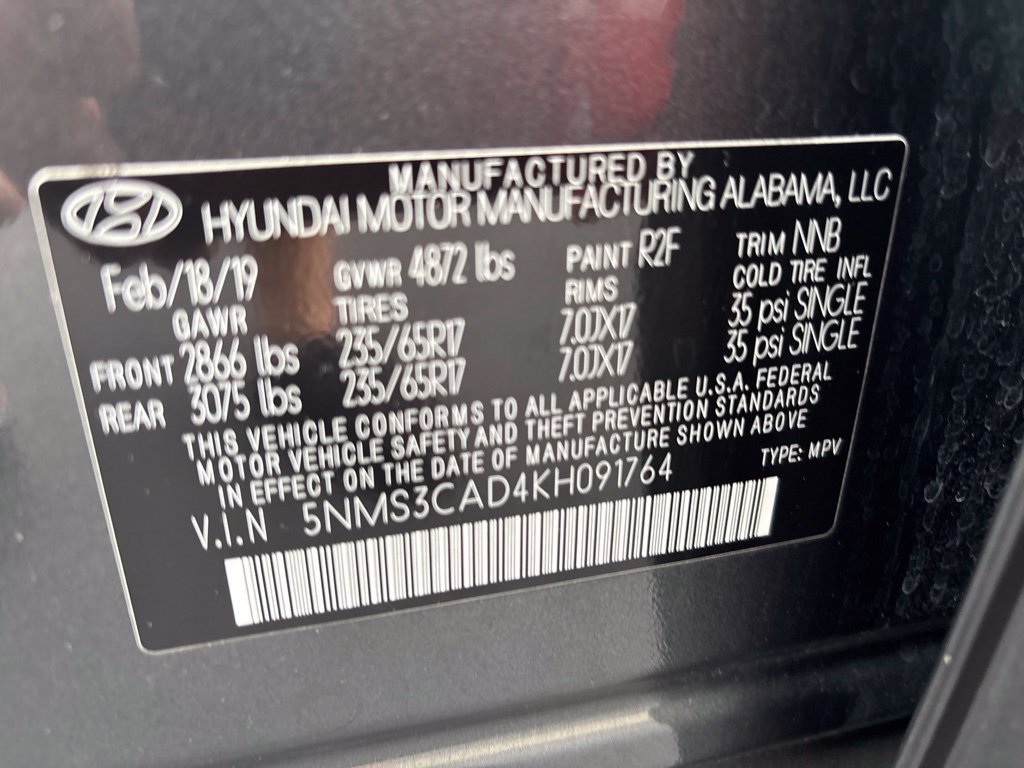 Used 2019 Hyundai Santa Fe SEL AWD/4WD image 10