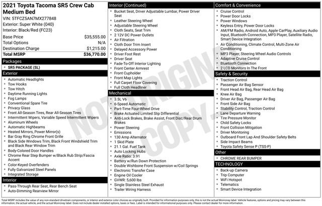 Used 2021 Toyota Tacoma SR5 image 7