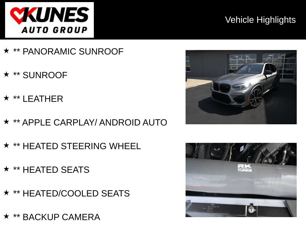 Used 2020 BMW X3 M w/ Executive Package AWD/4WD image 2