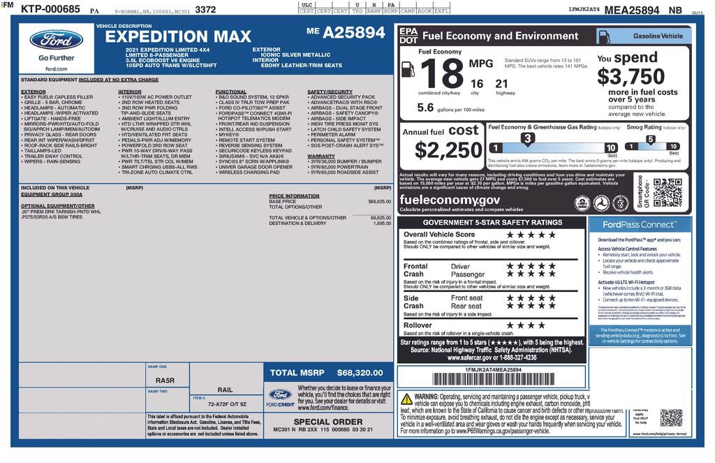 Certified 2021 Ford Expedition Max Limited AWD/4WD image 5