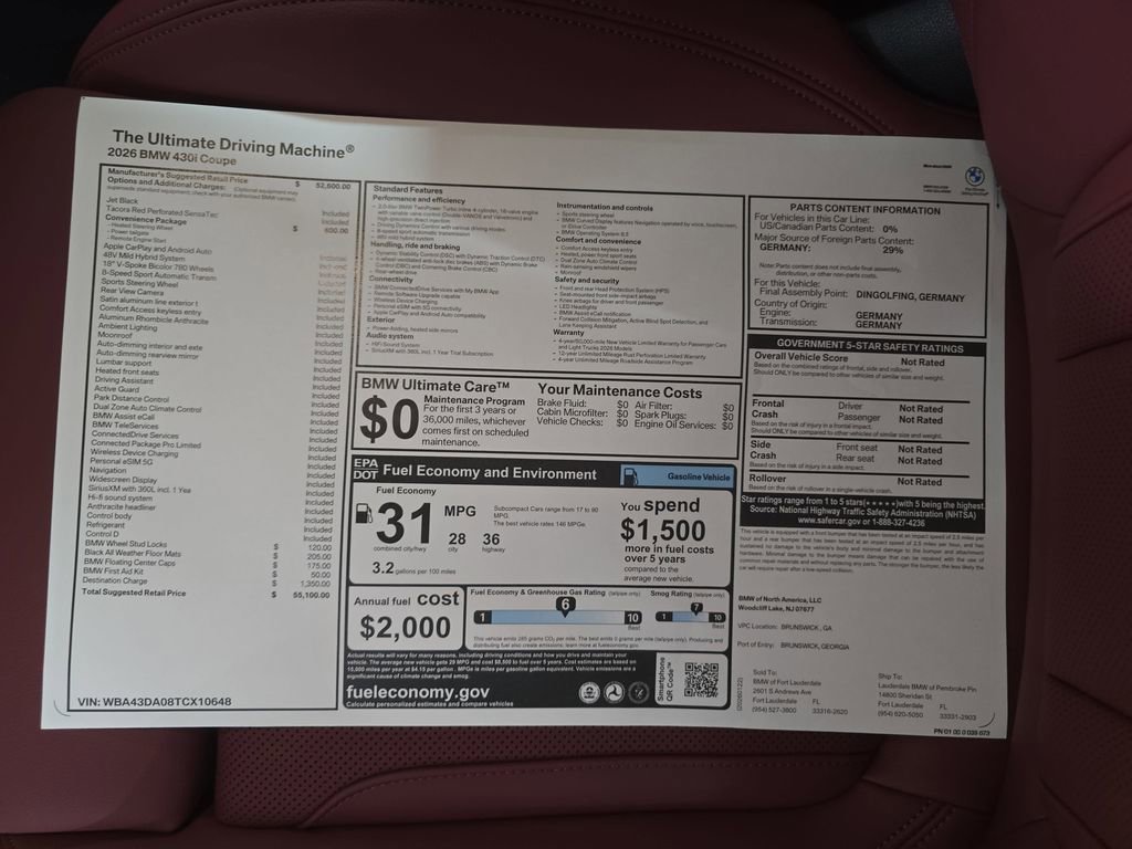 New 2026 BMW 430i Coupe w/ Convenience Package RWD image 25