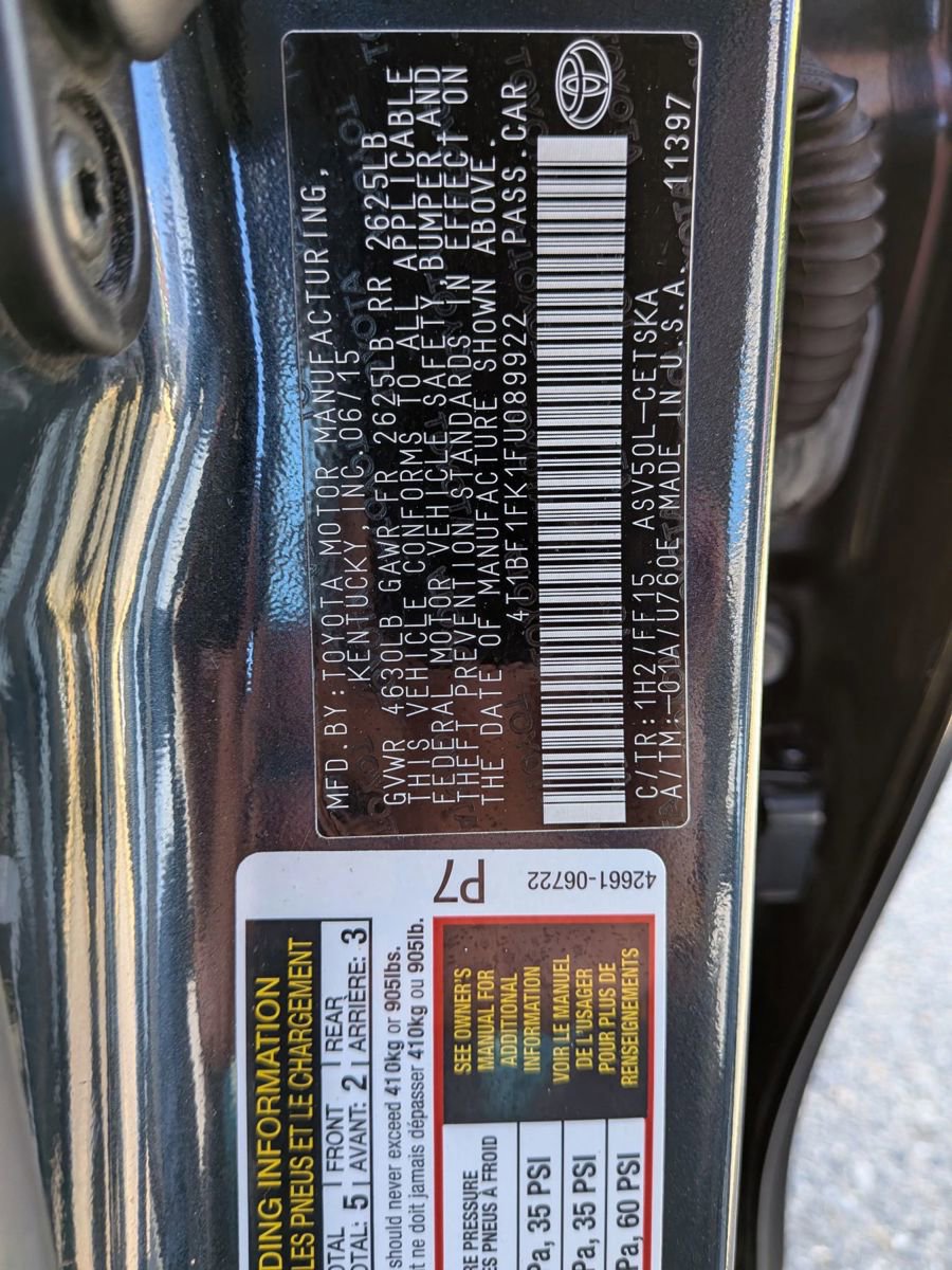 Used 2015 Toyota Camry SE FWD image 52