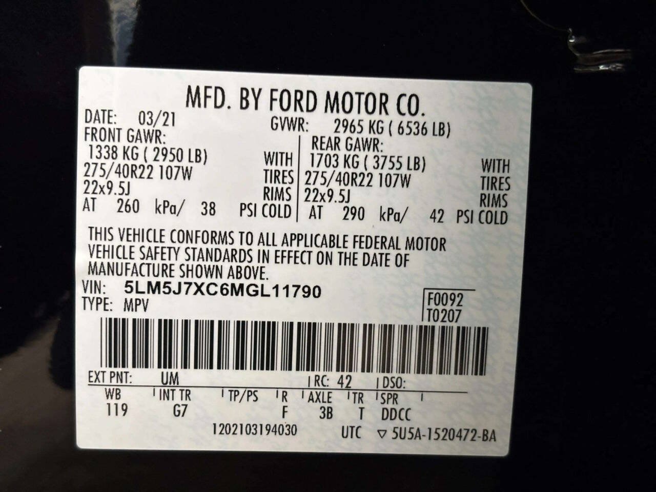 Used 2021 Lincoln Aviator Reserve w/ Equipment Group 202A AWD/4WD image 46
