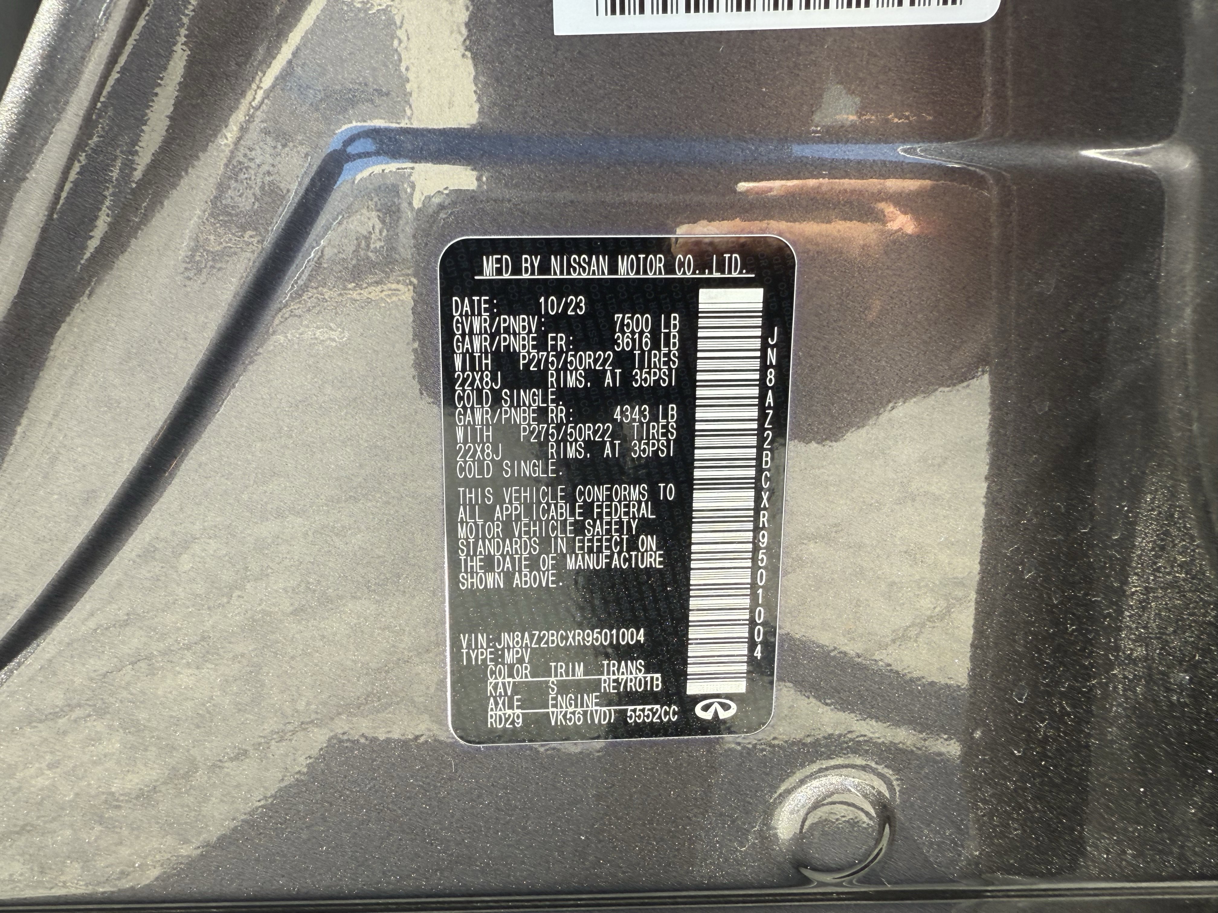 Certified 2024 INFINITI QX80 Sensory w/ Cargo Package image 31