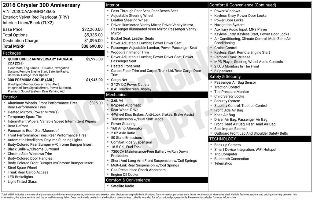 Used 2016 Chrysler 300 Limited image 8