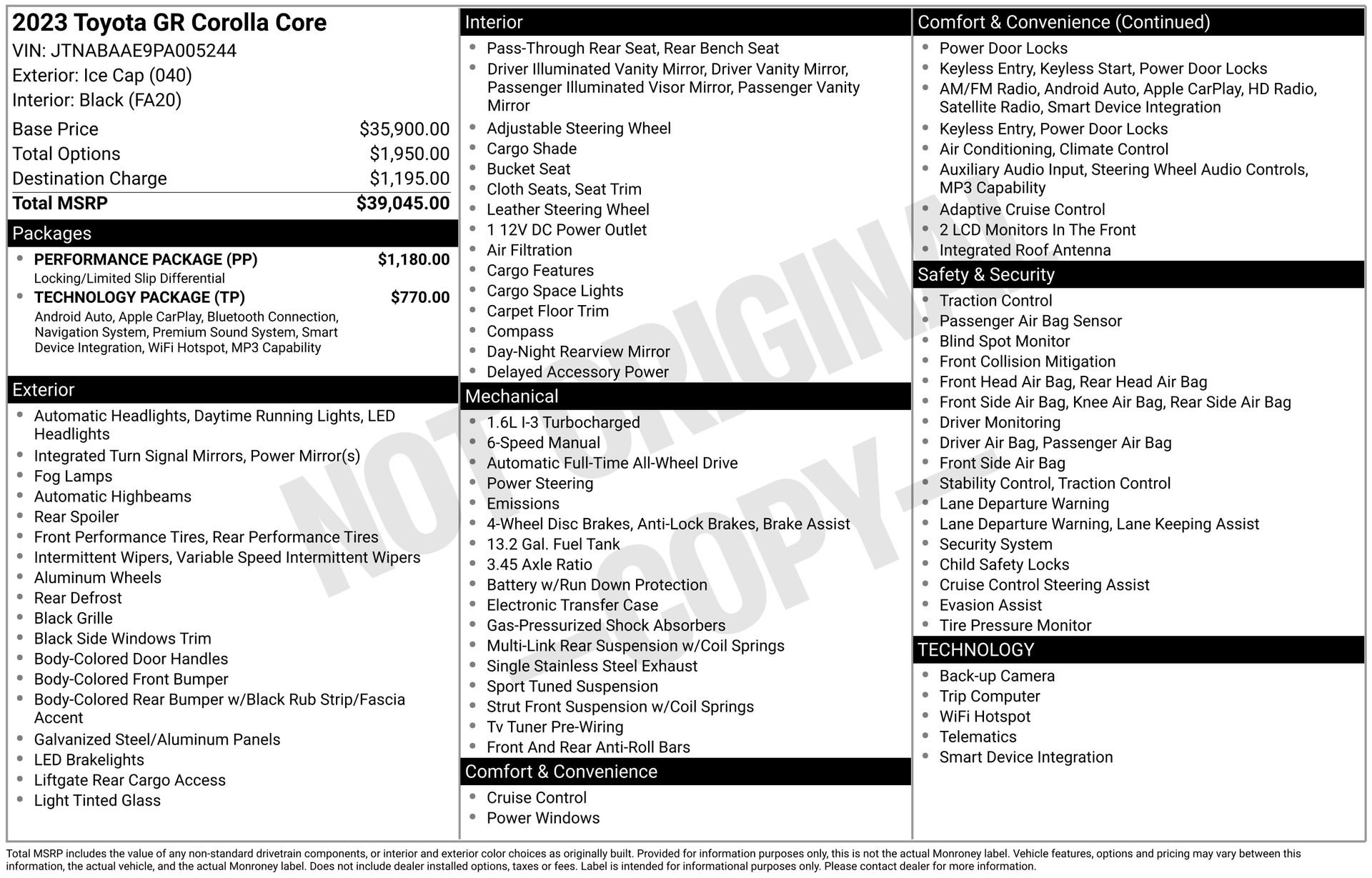 Certified 2023 Toyota Corolla GR w/ Performance Package AWD/4WD image 32