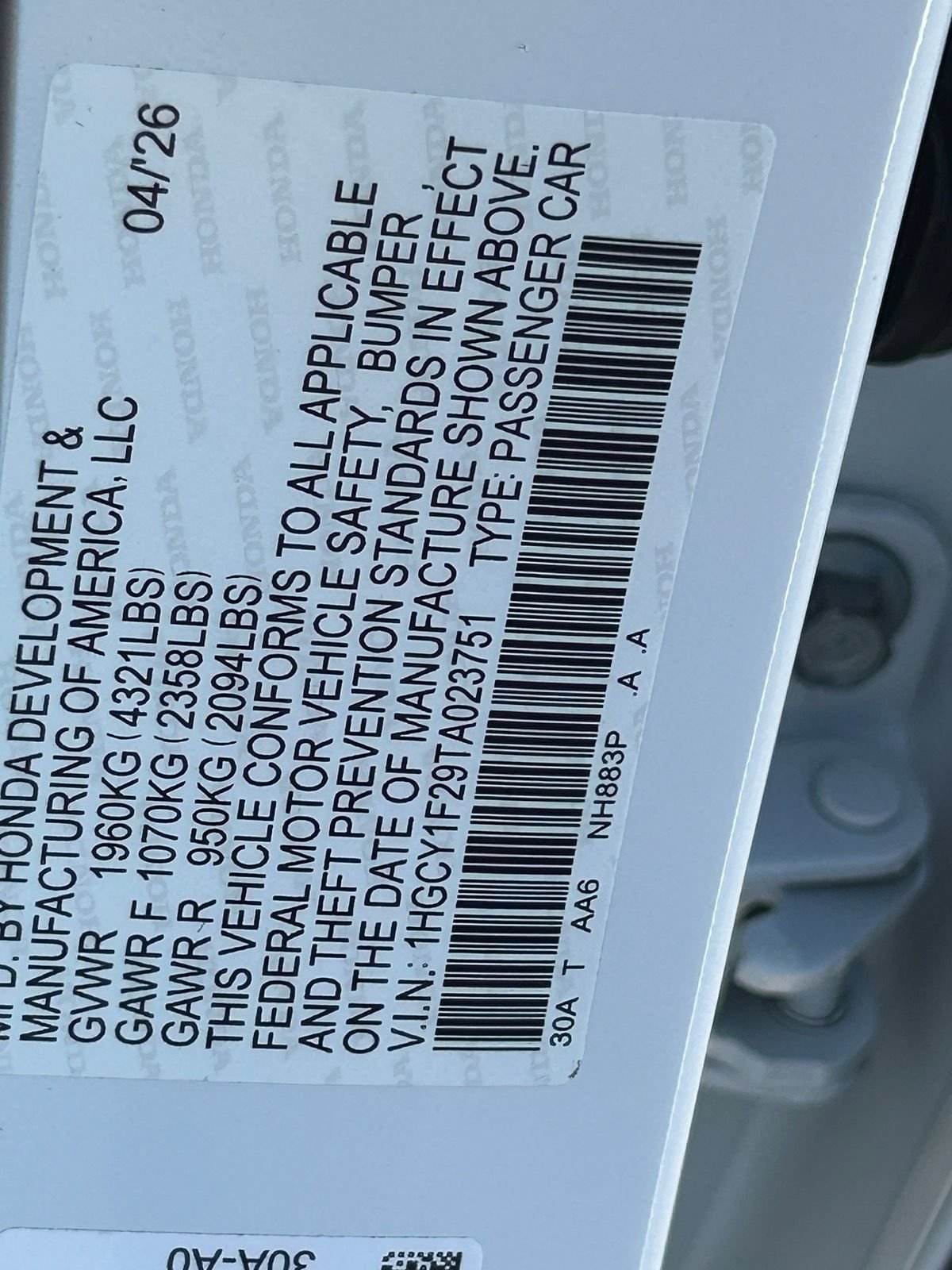 Used 2026 Honda Accord LX image 31