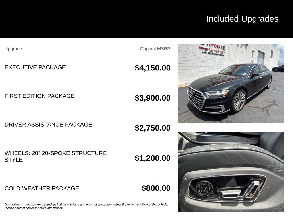 Used 2019 Audi A8 L 3.0T w/ Executive Package AWD/4WD image 7