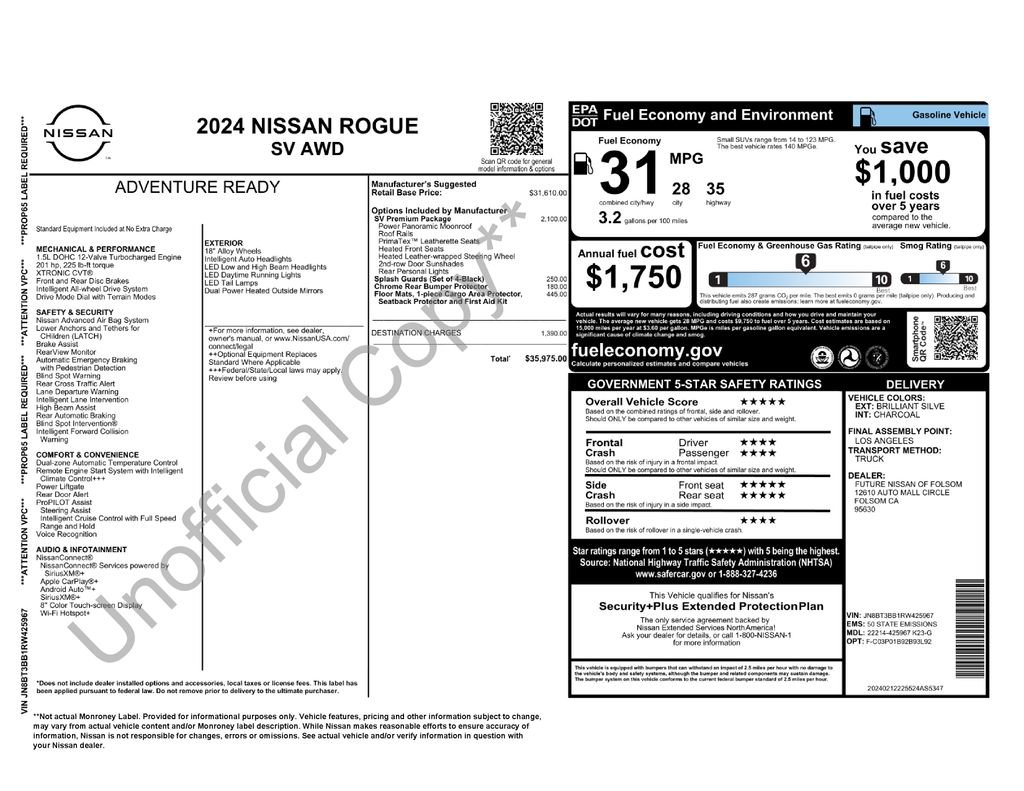 Used 2024 Nissan Rogue SV w/ SV Premium Package AWD/4WD image 6