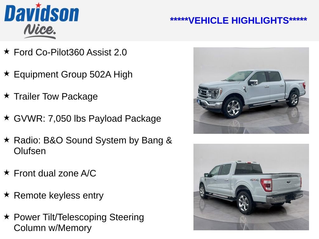 Certified 2023 Ford F150 Lariat w/ Equipment Group 502A High image 4