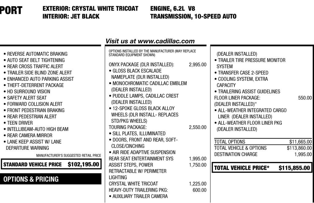 Used 2024 Cadillac Escalade ESV Sport w/ LPO, ONYX Package image 4