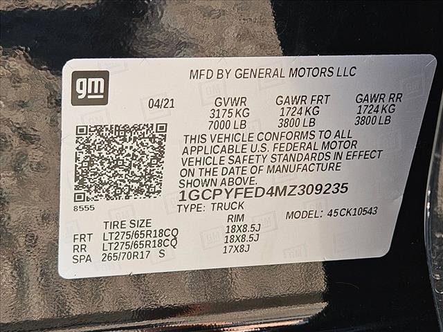 Certified 2021 Chevrolet Silverado 1500 LT Trail Boss image 20