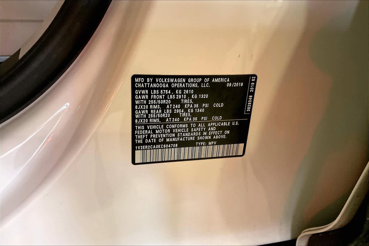 Used 2019 Volkswagen Atlas SEL FWD image 30
