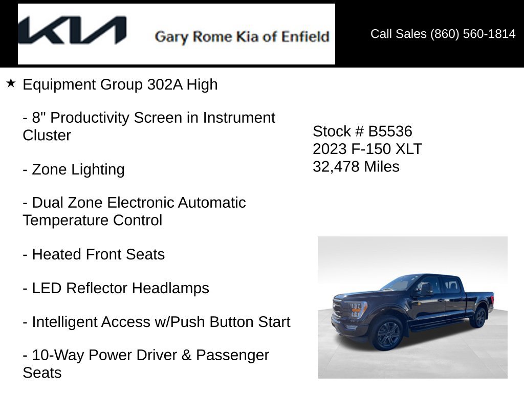 Used 2023 Ford F150 XLT w/ Equipment Group 302A High AWD/4WD image 14
