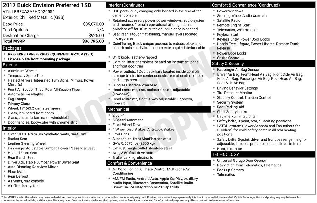 Used 2017 Buick Envision Preferred image 3