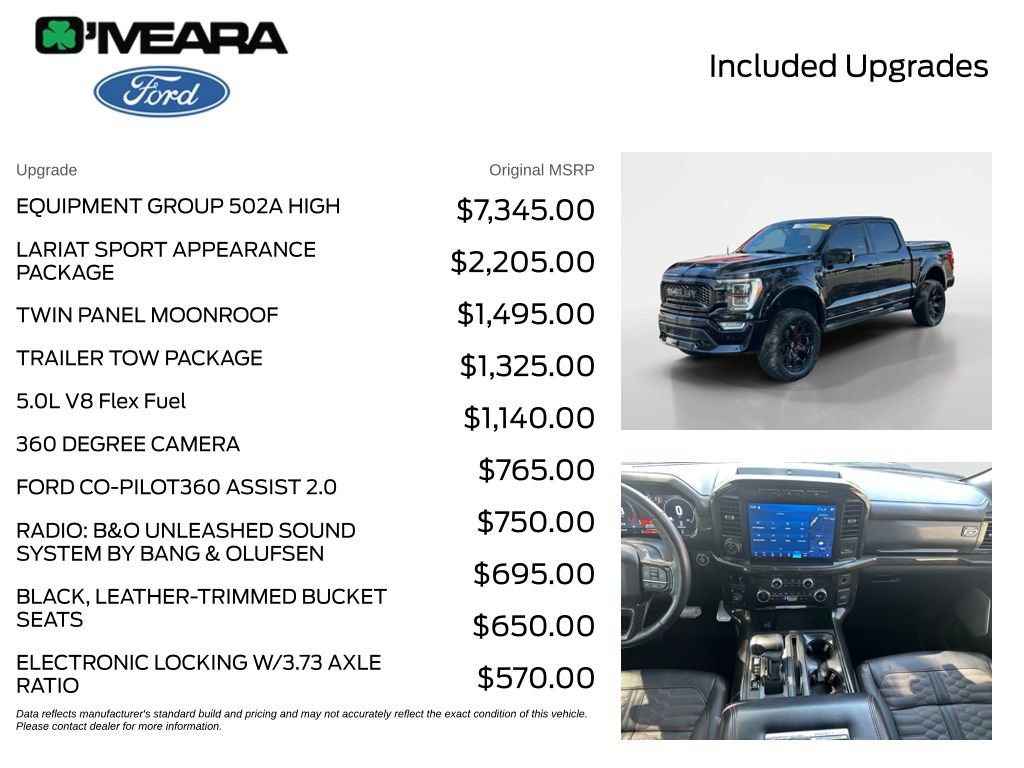 Used 2022 Ford F150 Lariat w/ Equipment Group 502A High AWD/4WD image 4